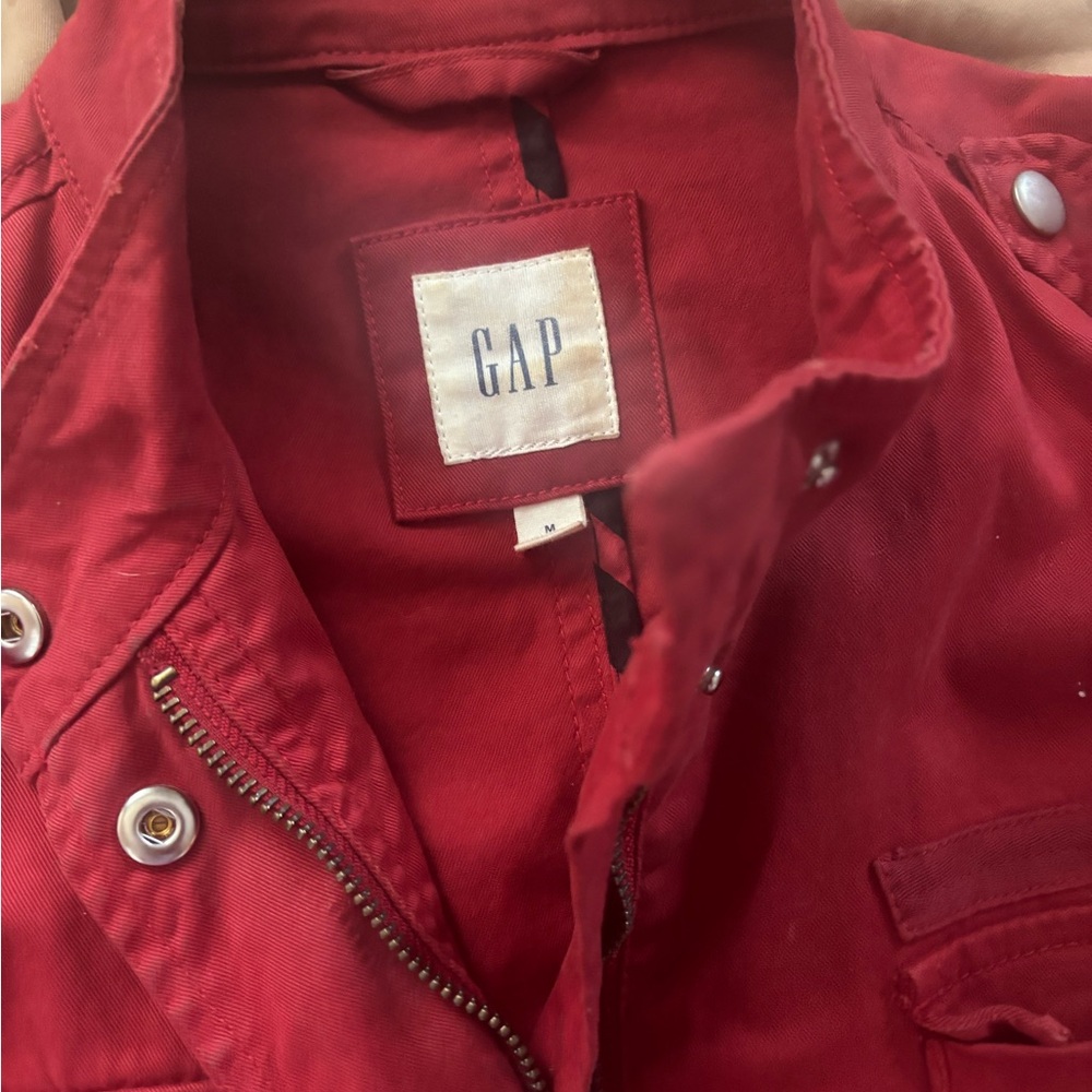 Red Military Style Jacket - Picture 2 of 3